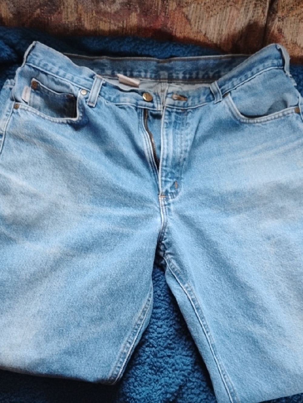 Carhartt Light Blue Denim Jeans with Contrast Stitching